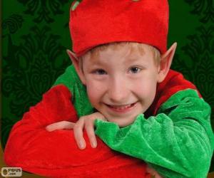 yapboz Bir Noel Elf yüz